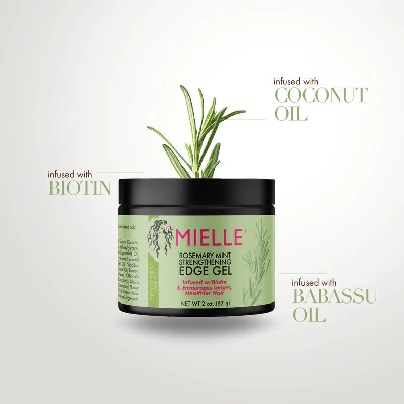 Mielle Rosemary Mint Strengthening Edge Gel, 2 oz (57g)